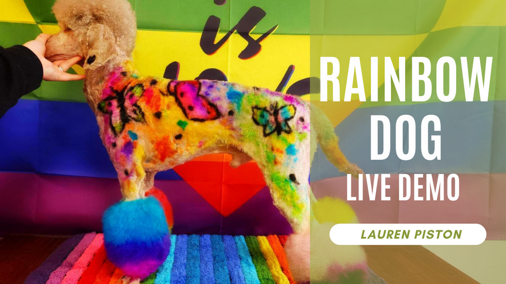 Rainbow Dog Creative Grooming Live Demo by Lauren Piston