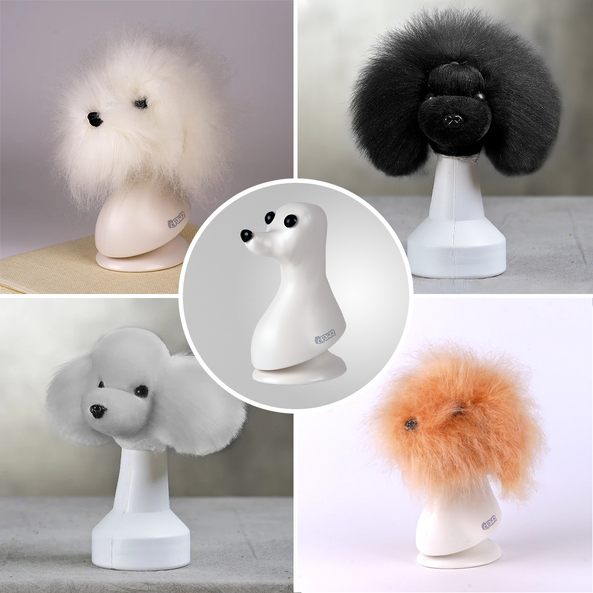 OPAWZ Teddybear Model Dog Head with 4 Colors Wigs Value Pack