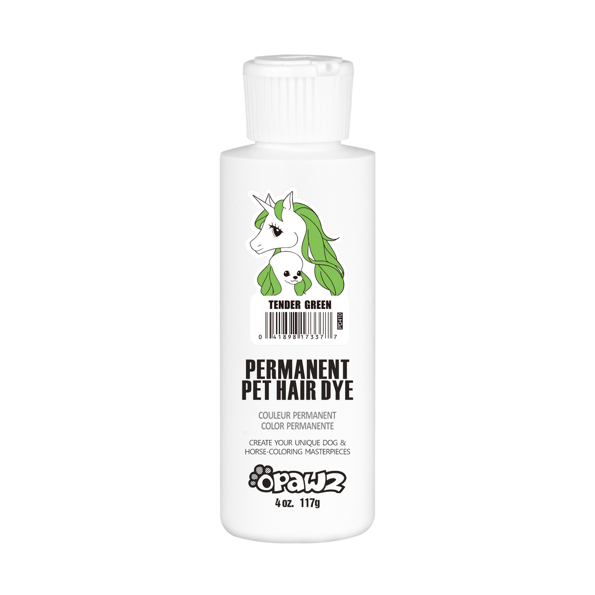 Teinture pour poils de chien Vert tendre (PD10)
