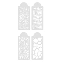 OPAWZ Juego de plantillas para tatuajes con estampados de animales (GT04-2)