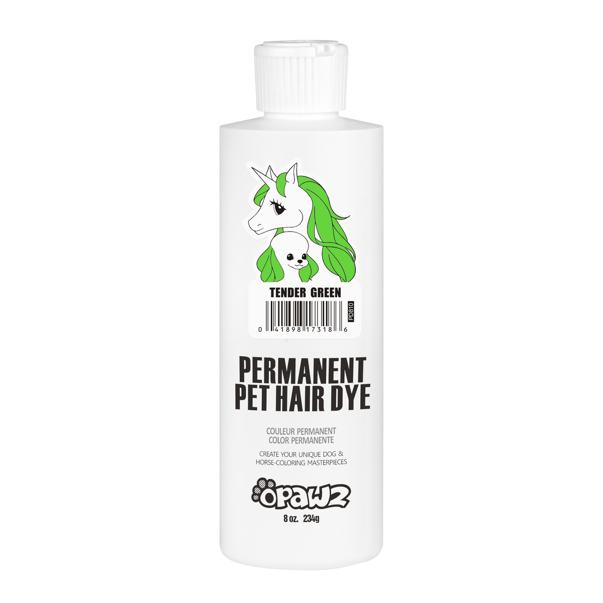 Teinture pour poils de chien Vert tendre (PD10)