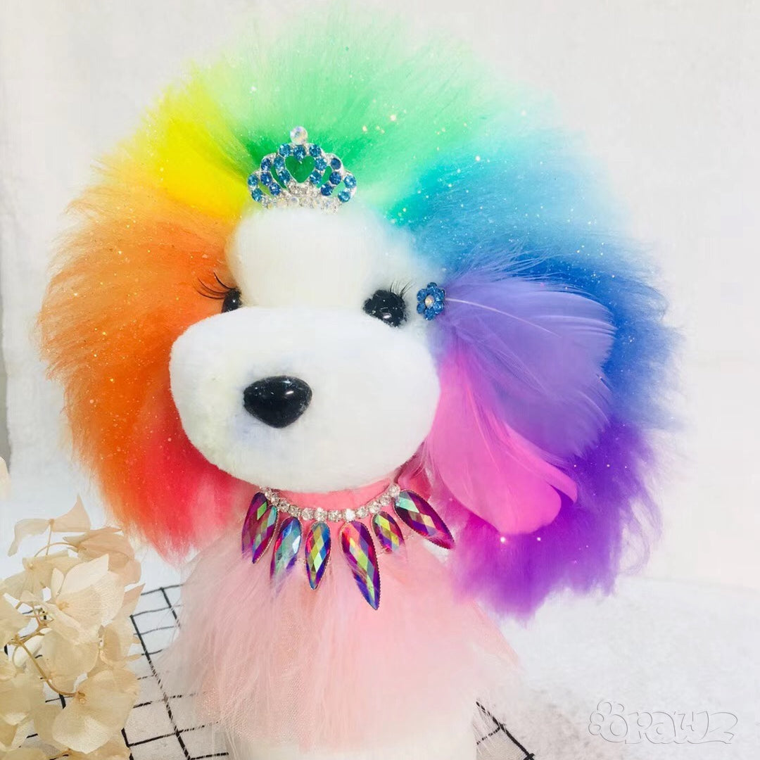 Peluca de cabeza de perro modelo teñible OPAWZ - Blanco (WW03)