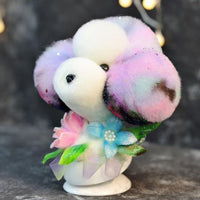 Peluca de cabeza de perro modelo teñible OPAWZ - Blanco (WW03)