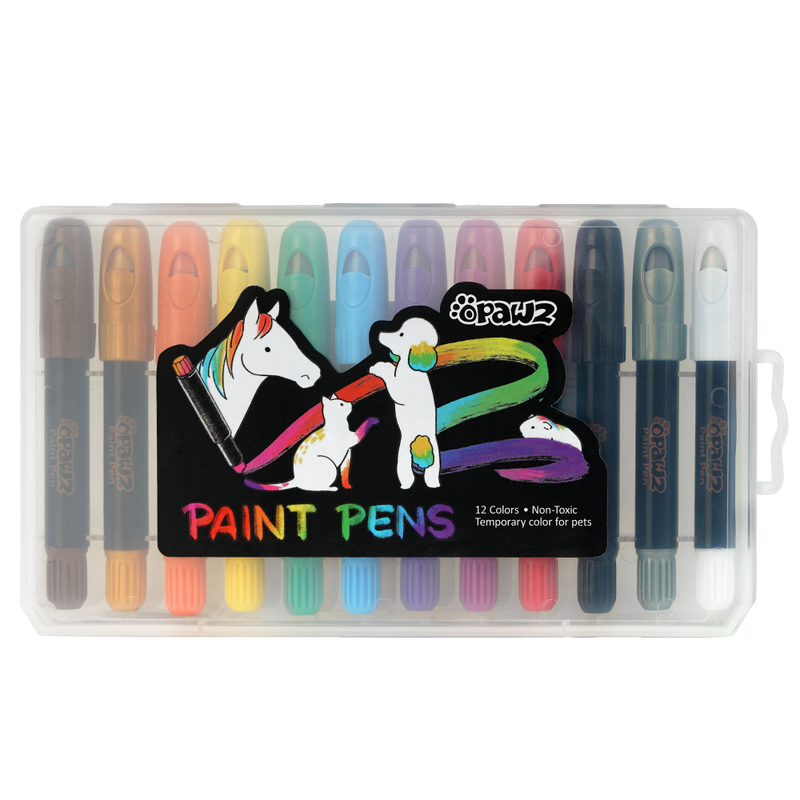 OPAWZ Pet Paint Pen Color Chart on Real Dog