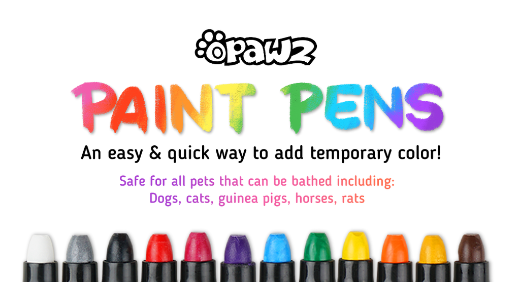 OPAWZ Pet Paint Pen Color Chart on Real Dog