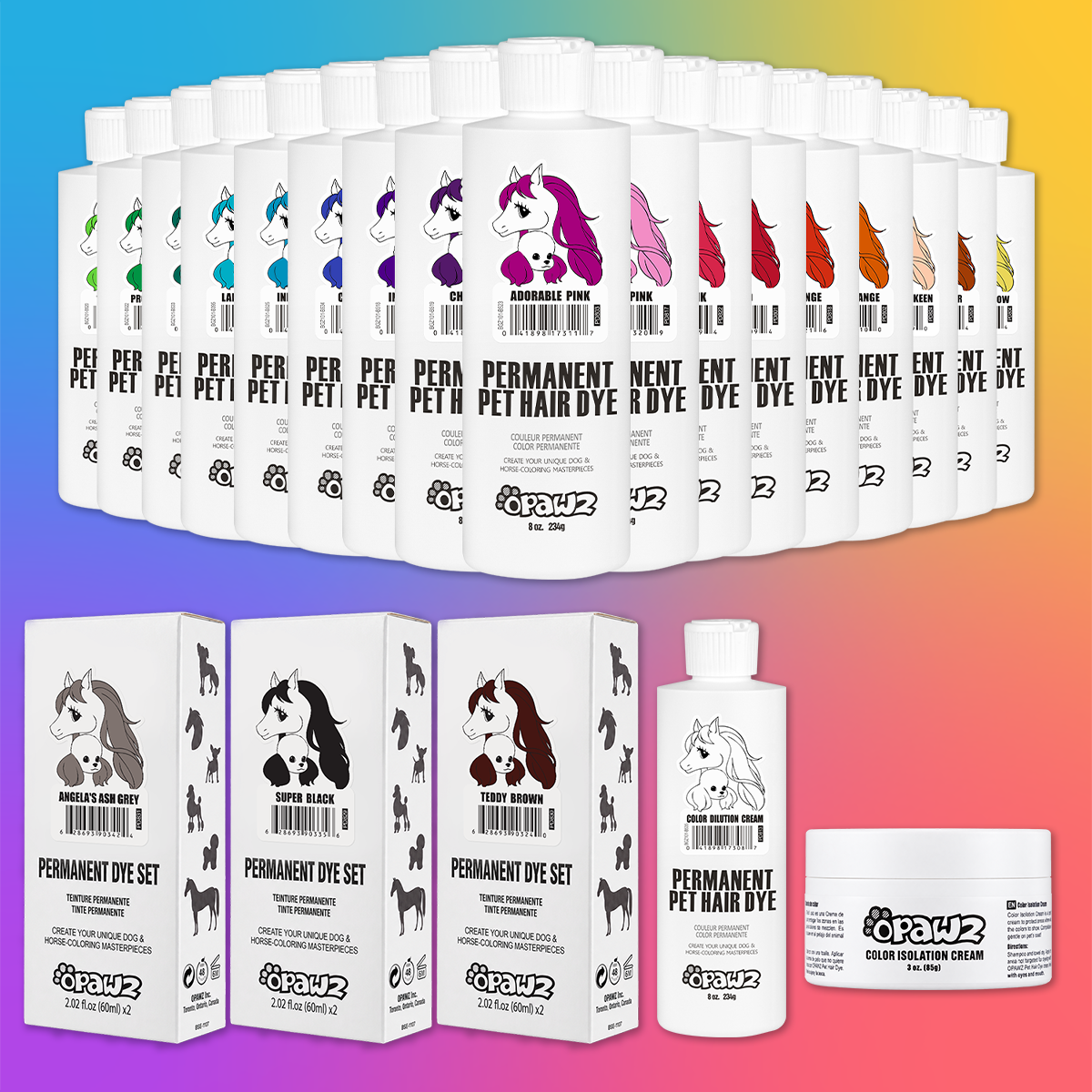 22pcs Dog Dye Groomer Starter Value Pack (VP04)