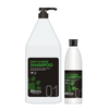 Two bottles of deep cleanse shampoo on a white background