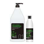 Two bottles of deep cleanse shampoo on a white background