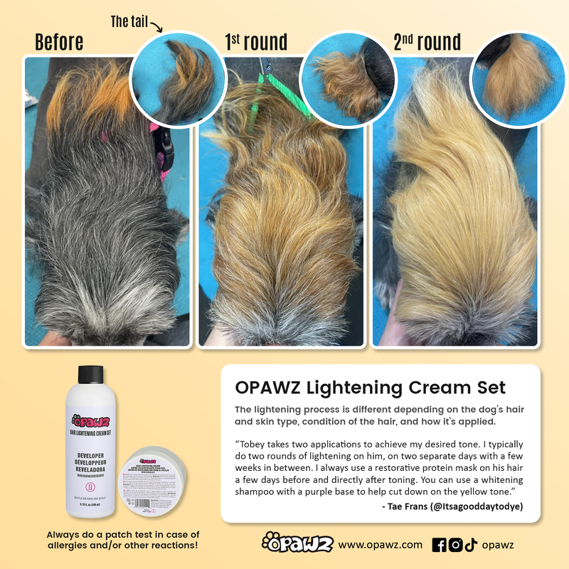 Bleaching online dog hair