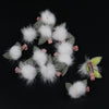 Pompon with Green Rabbit Ear Pet Hair Clip-A095