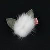 Pompón con pinza para el pelo de mascota con oreja de conejo verde-A095