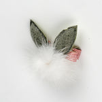 Pompon avec oreille de lapin verte pince à cheveux pour animaux de compagnie-A095