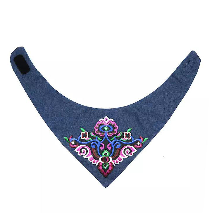 Collar Azul Marino Folk-Personalizado Denim - B038-2