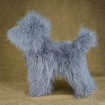OPAWZ Perruque de chien corps entier caniche jouet haute densité - Gris (DW05-3)