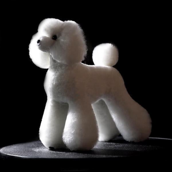 OPAWZ Peluca de perro de cuerpo entero de caniche toy de alta densidad - Blanco (DW05-1)