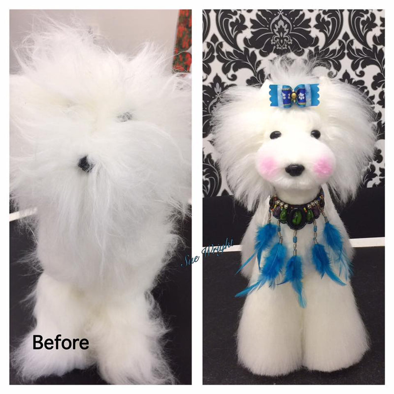 OPAWZ Toy Poodle Modelo Perro con Peluca de 4 Colores Paquete Económico (VP25)