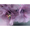 Collier de fleurs en dentelle violette - B031