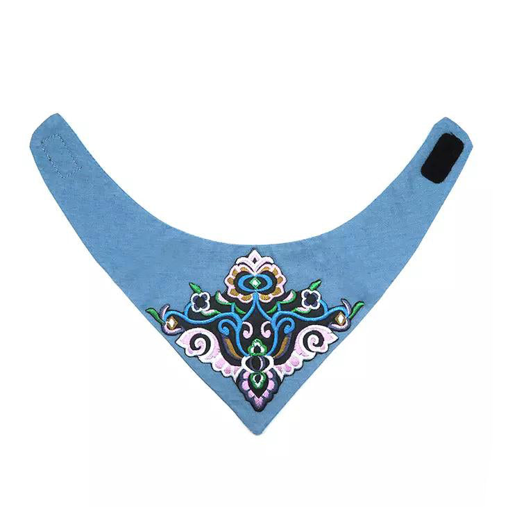 Collar Denim Folk-Custom Azul Claro - B038-1