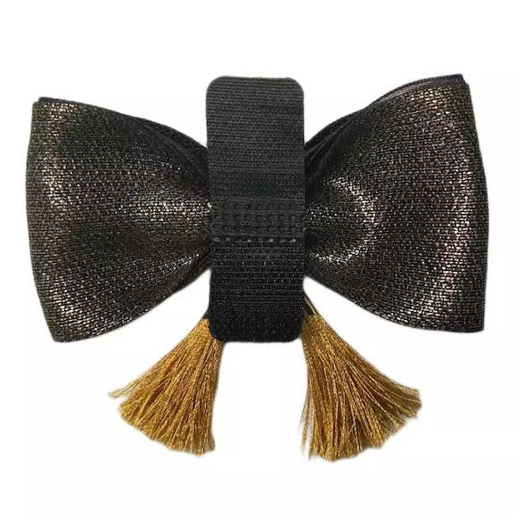 Pet Bow Tie with Golden Tassel Collar Slider - B017