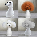 Cabeza de perro modelo Teddybear con pelucas de 3 colores, paquete económico (VP22)