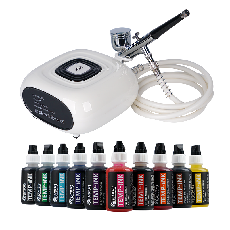 Upgrade Airbrush Kit + Temp Ink Value Pack (VP07)