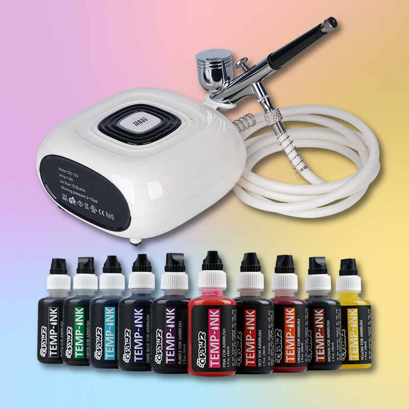 Upgrade Airbrush Kit + Temp Ink Value Pack (VP07)