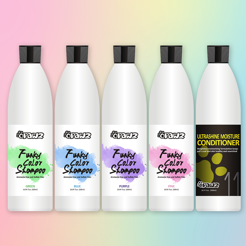 Pack économique de 5 shampooings et revitalisants colorés (VP32)