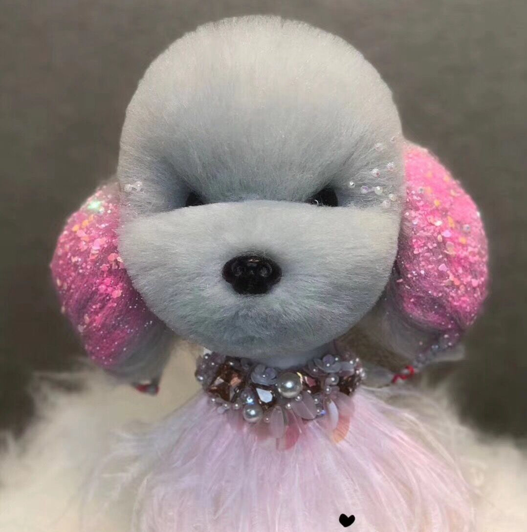 Grey Teddybear Toy Poodle Dog Head Wig – OPAWZ