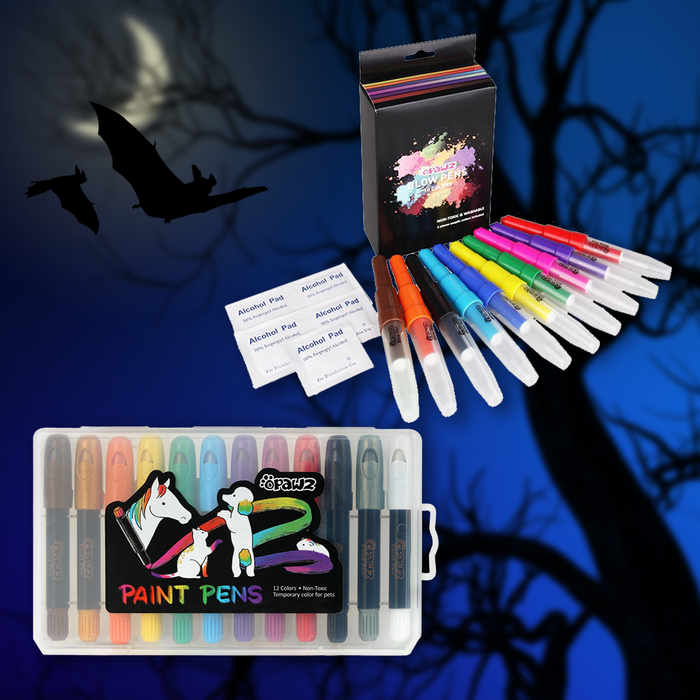 Pack économique Halloween – Stylos à peinture et stylos à souffler (VP45)