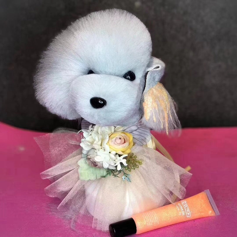 Tête de chien modèle Teddybear avec perruques 4 couleurs, pack économique (VP24)